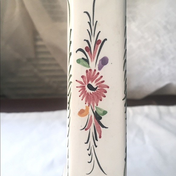 Artisan Hand Painted Floral Candlestick - Picture 6 of 6